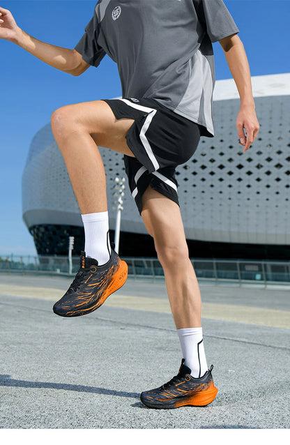 Fluorescence Running Shoes CarbonBoard Marathon Men Sports Breathable Women's Comfortable Athletic Sneakers Soft Wear Resistant