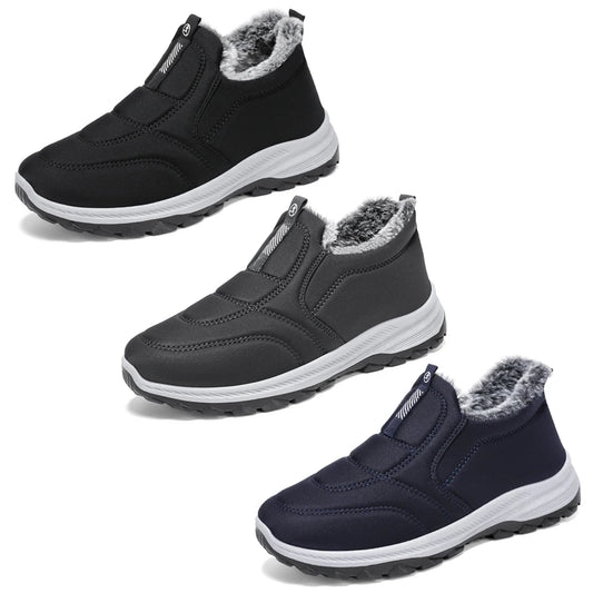 Warm Walking Shoes Lightweight Thermal Ankle Boots Comfortable Slip On Sneakers Winter Thick Fur Shoes for Outdoor Sports