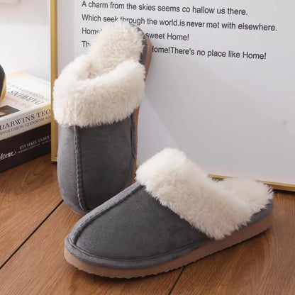 Litfun Fuzzy Platform Slippers For Women Winter Warm House Shoes With Memory Foam Outdoor Anti-Slip Fashion Fur Fluffy Slippers