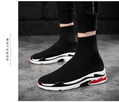 Shoes for Men Sneakers Men All Brands Tennis Loafers Shoes Tide Women Elastic Socks Shoes Fashion Casual Shoes Large 2024 Autumn