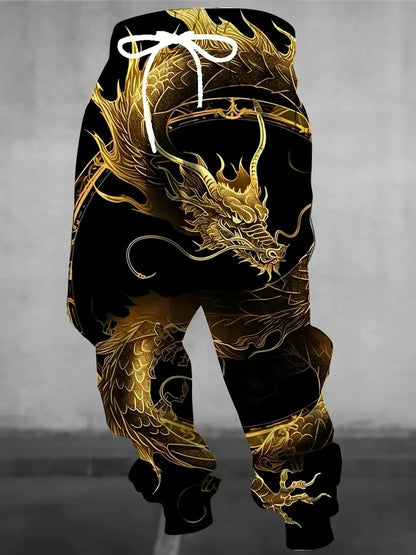 2025 new men's casual pants 3D American Patriot printed jogging pants 100% polyester light elastic rope with pocket sports pants