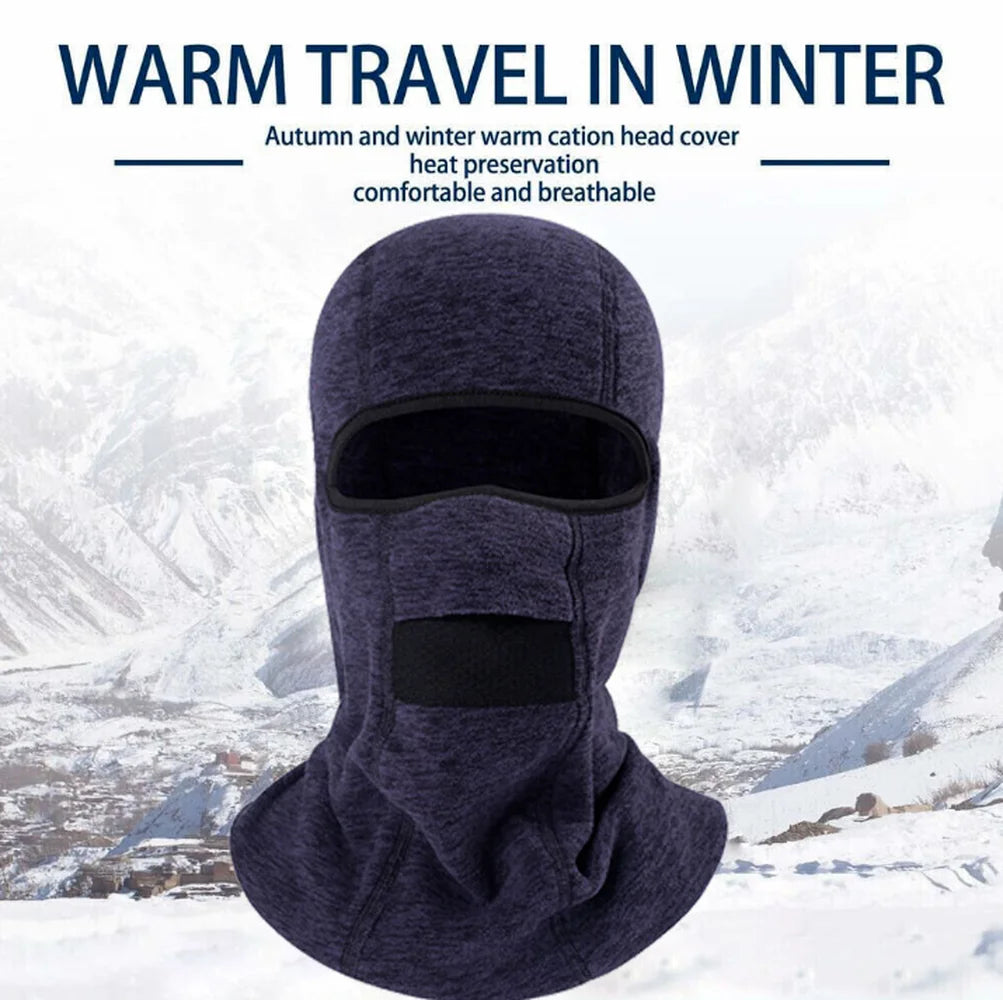 Winter Ski Full Face Mask Motorcycle Thermal Fleece Hat Balaclava Neck Cover Cap