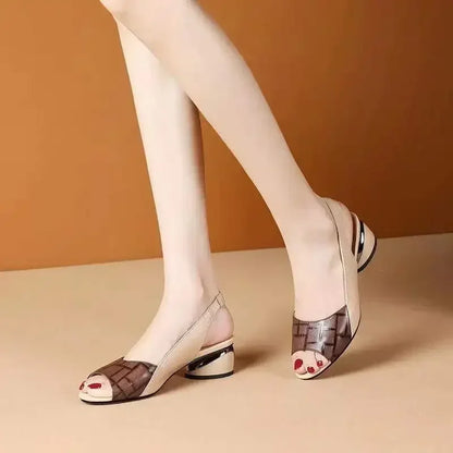 2025 Ladies Heels Sandals Chunky Fashion Women's Shoes Designer Summer New Brand Walking Casual Slides Dress Sandals