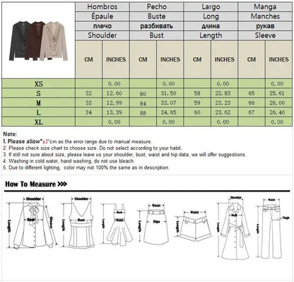 BSAY Knitted T-shirt Women Fashion Autumn Winter Tee Pullover Top Chic Female Long Sleeved draped neckline T-Shirts Mjuer