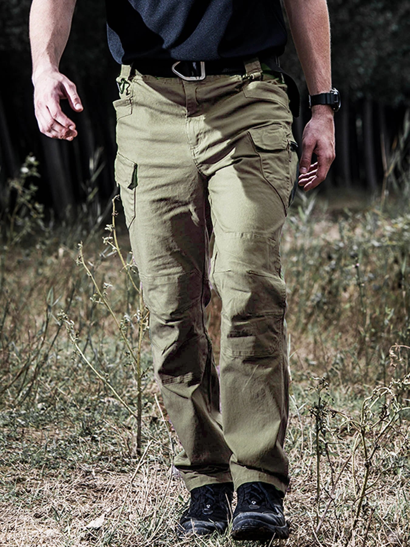 Men's Tactical Pants City Casual Cargo Trousers Waterproof Multi-pocket Wear-Resistant Outdoor Training Work Male Trousers