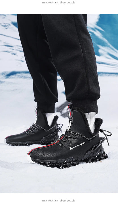 men boots 2025 New Winter Slippers Warm Men Shoes Waterproof Non-Slip Plush Sneakers Male tenis shoes Boots Men Sneakers Winter