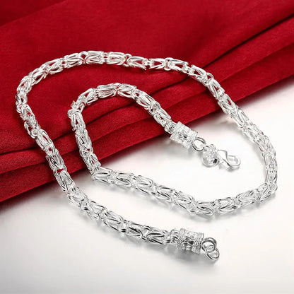 925 sterling Silver 20 Inches Domineering retro faucet men's necklace Luxury Fashion Party Wedding Accessories Jewelry Gifts
