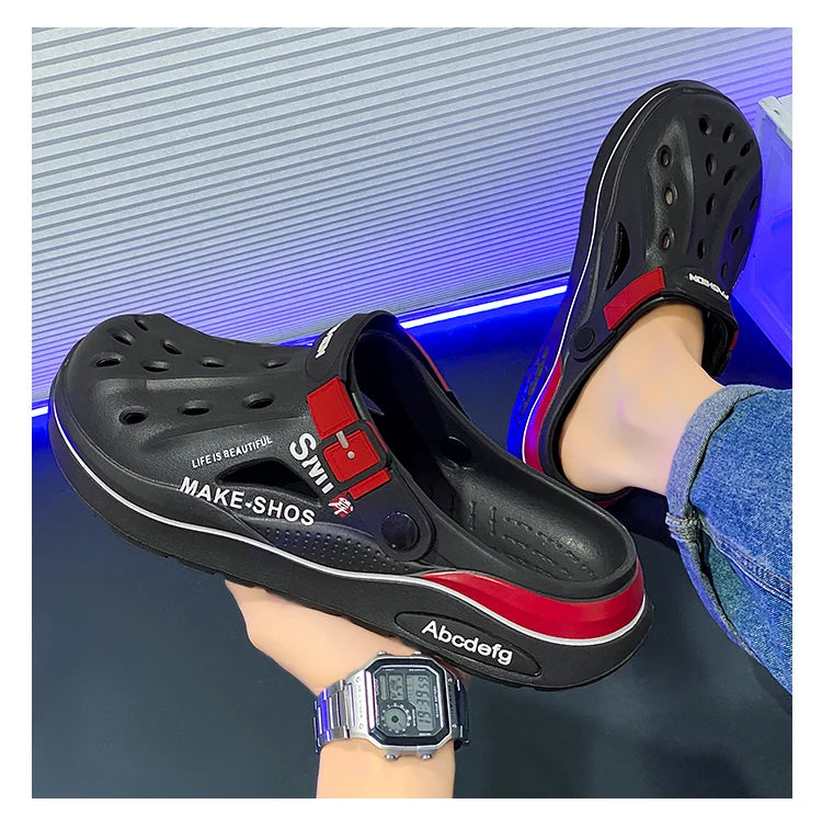 Summer Men Slippers Classics EVA Insole Men Shoes Arch Support Waterproof  Garden Clogs For Men Beach Shoes