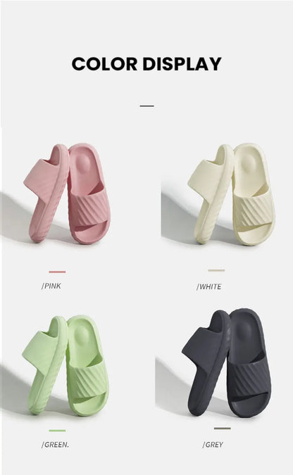Platform Thick Bathroom Home Men Slippers Cloud Slippers Soft Sole Eva Outdoor Sandals Non-Slip Flip Flop Women Slippers