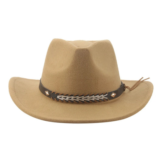 Stylish Wide Brim Straw Hat for Women Men Summer Beach Sun Hat Classic Fedora Panama Hat with Leather Band