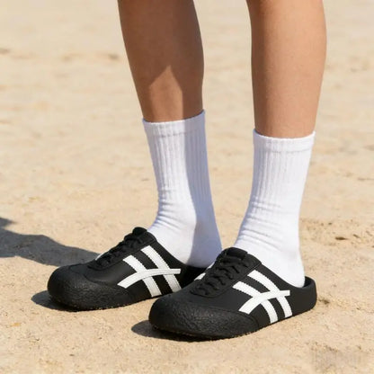 Brand Design Vulcanized Racing Shoes Women Summer 2026 Soft Light Weight Eva Outdoor Mules Slippers Plus Size Casual Clogs Shoes