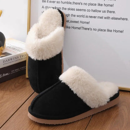 Litfun Fuzzy Platform Slippers For Women Winter Warm House Shoes With Memory Foam Outdoor Anti-Slip Fashion Fur Fluffy Slippers