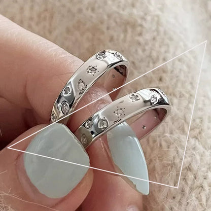 Sam Panda 925 Sterling Silver Rings For Women Men Fine Jewelry Finger Adjustable Open Vintage Chain Ring For Party Birthday Gift