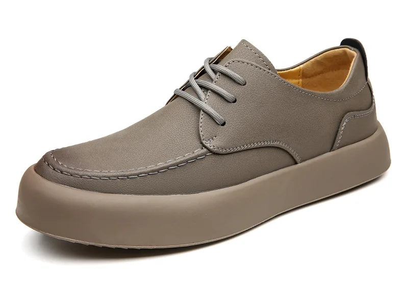 2026 Men Brogue Casual Shoes Men Genuine Leather Shoes Work Boots Business Casual Sneakers Work Personalized Fashionable Shoes