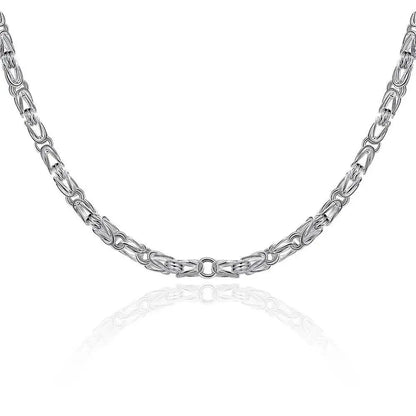 925 sterling Silver 20 Inches Domineering retro faucet men's necklace Luxury Fashion Party Wedding Accessories Jewelry Gifts