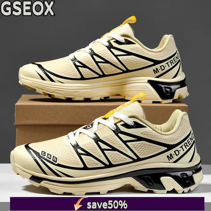 Men's hiking shoes, wear-resistant and anti slip outdoor sports shoes, fashionable and lightweight casual walking shoes