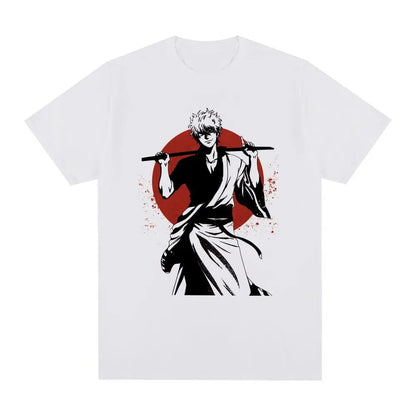 GINTAMA Vintage T-shirt Anime Sakata Gintoki Kagura Streetwear Harajuku Funny Cotton Men T shirt New Tee Tshirt Womens Tops