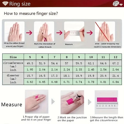 1 Fashion Gorgeous Niche Design Boho Marriage Engagement Gift Ring Suitable for Women's Daily Wear