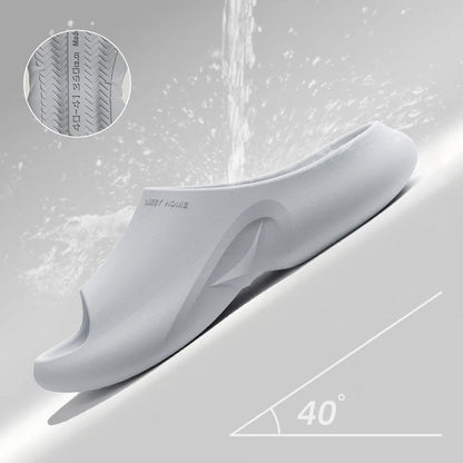 Comwarm Men Classic EVA Slippers Beach Shoes Fashion Men Sandals Large Size Indoor Outdoor Slippers Non-Slips Casual House Shoes