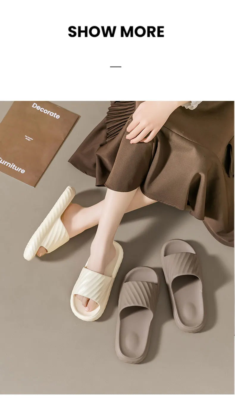 Platform Thick Bathroom Home Men Slippers Cloud Slippers Soft Sole Eva Outdoor Sandals Non-Slip Flip Flop Women Slippers