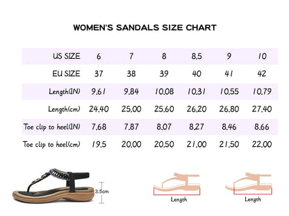 Womens T-Strap Flip Flop Thong Sandals Beach Shoes for Women Comfortable Summer Dressy Flat Sandals