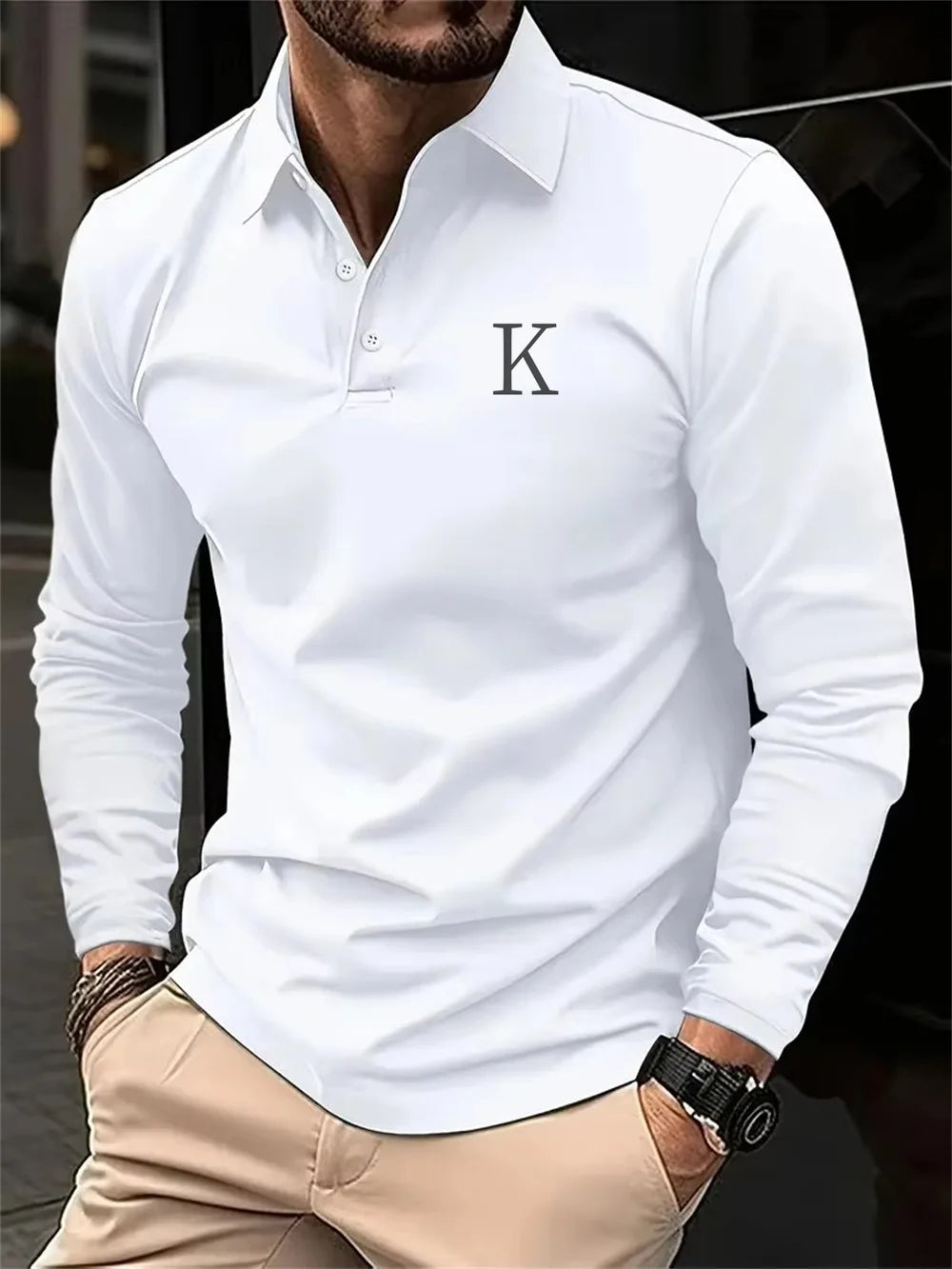 Men's Spring and Autumn Casual Breathable Comfortable Polo Shirt Hot Selling Fashion Men's Business Long Sleeve T-Shirt