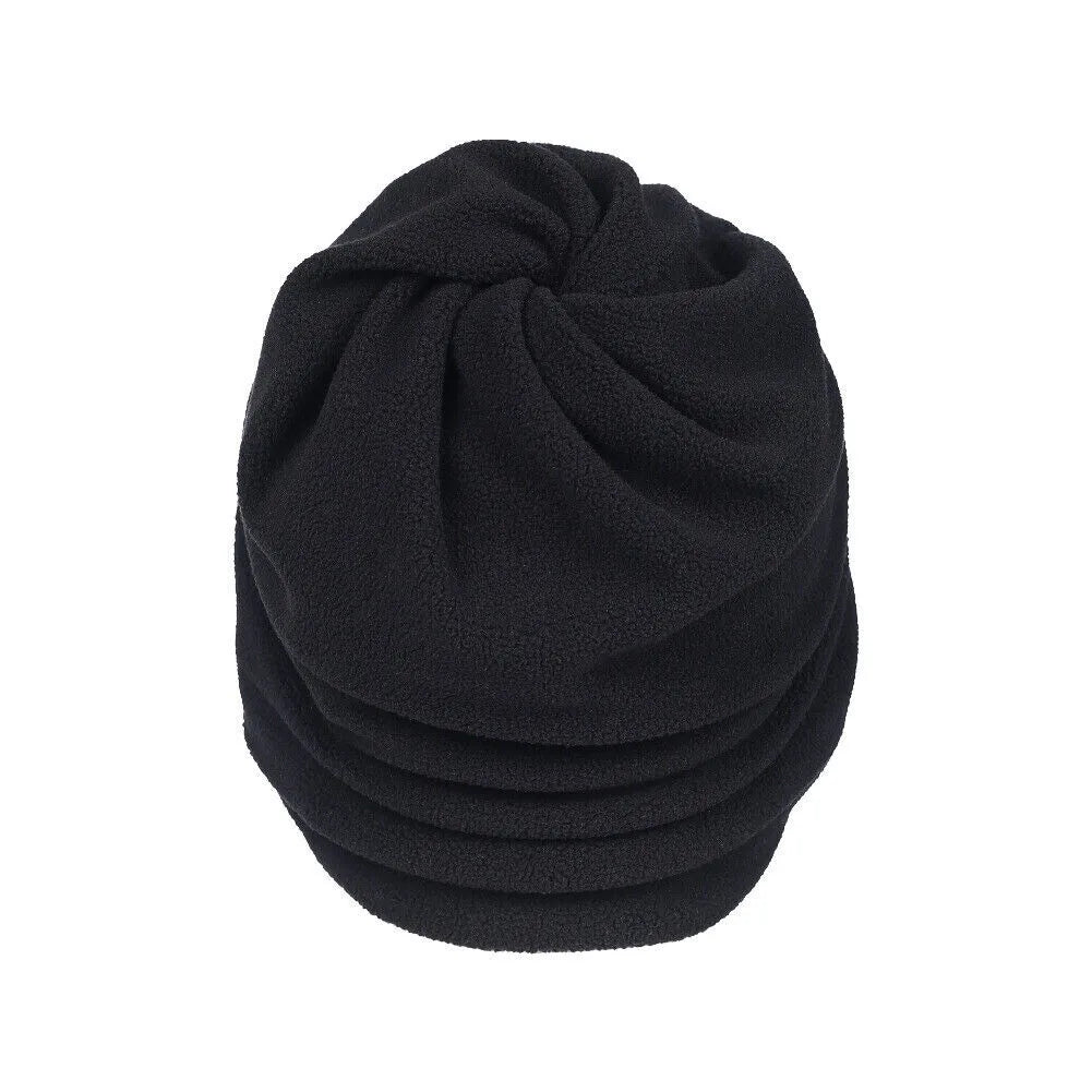 Winter Warmer Ponytail Skull Cap Windproof Thermal Fleece Beanie Hat Running Ski Outdoor Sports Cap with Ear Cover for Men Women