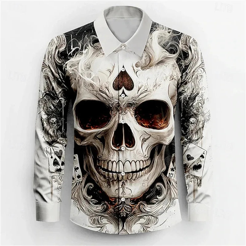 2026 Men's Long Sleeve Shirt Casual Fashion Street Men's Shirts Party Event Lapel Single Breasted Long Sleeve Tops Mens Clothing