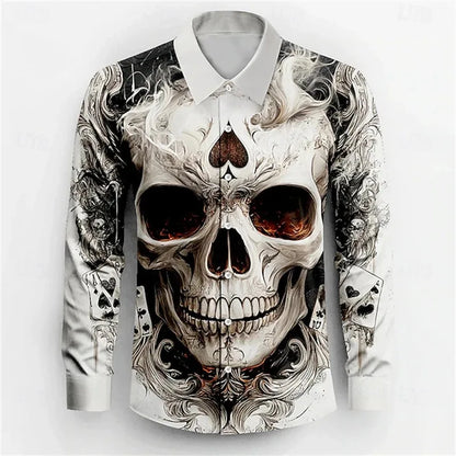 2026 Men's Long Sleeve Shirt Casual Fashion Street Men's Shirts Party Event Lapel Single Breasted Long Sleeve Tops Mens Clothing