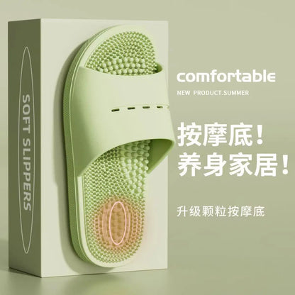 New Slippers for Men Home Use Foot Acupoints for Bathing Anti Slip and Cool Slippers for Men Summer Home Shoes Women Men's Shoes