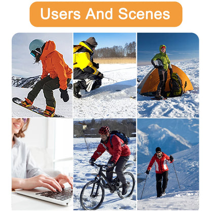 Winter Unisex Electric Foot Warmer Adjustable Temperature Rechargeable Heated Insoles Multifunctional for Fishing Hiking Camping