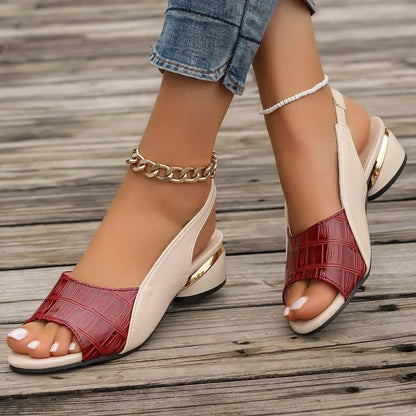 2025 Ladies Heels Sandals Chunky Fashion Women's Shoes Designer Summer New Brand Walking Casual Slides Dress Sandals