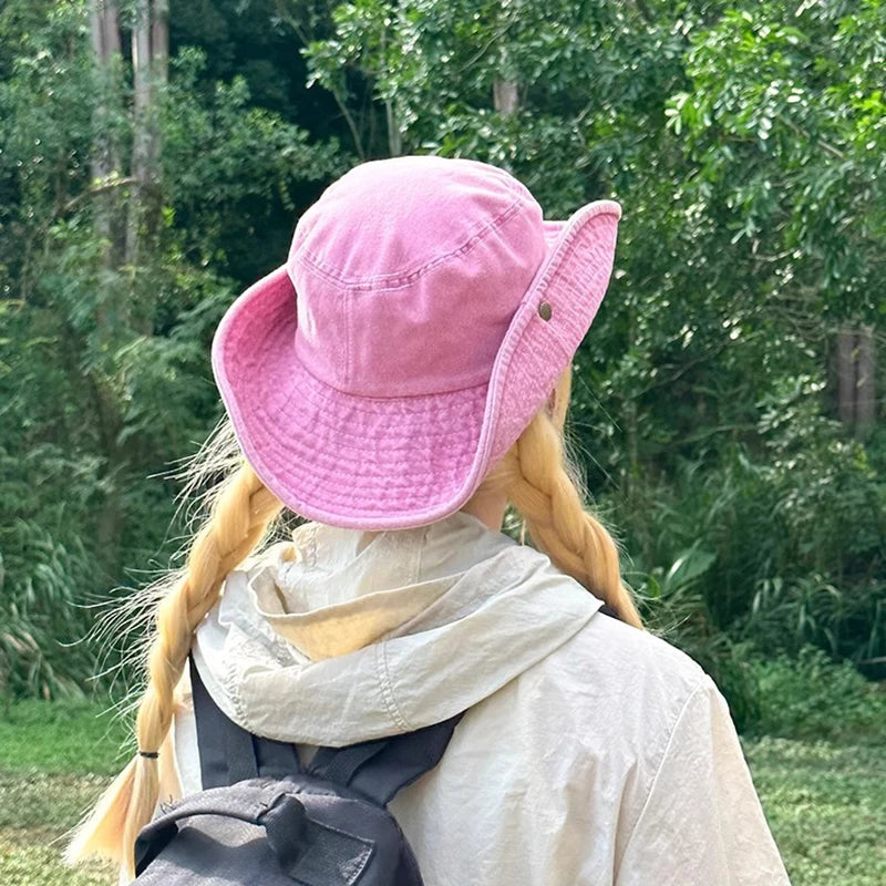 Stylish Unisex Fedora Hat with Heart Embroidery and Wide Brim Perfect for Outdoor Activities like Hiking and Camping