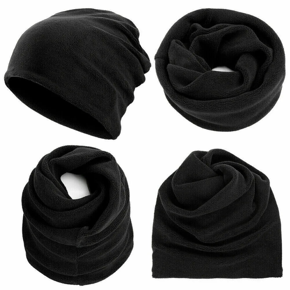 Winter Warmer Ponytail Skull Cap Windproof Thermal Fleece Beanie Hat Running Ski Outdoor Sports Cap with Ear Cover for Men Women