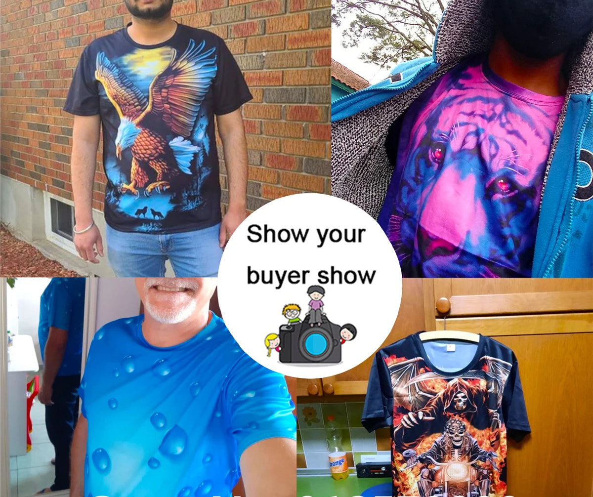 Summer Helicopter Pattern  Men's T-shirt Hip Hop 3D Print Personality   Neck Short Sleeve  Fashion Clothes