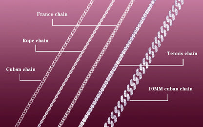 Prong Chain Iced Out Cross Infinity Necklace for Men Choker Real Gold Plated Hip Hop Jewelry