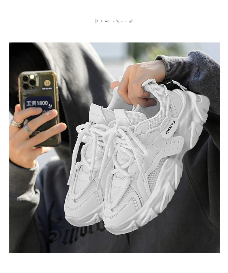 Men‘s Casual Sneakers new High Quality Comfortable Versatiled white shoes Outdoor Running Four Seasons Luxury Men platform shoes