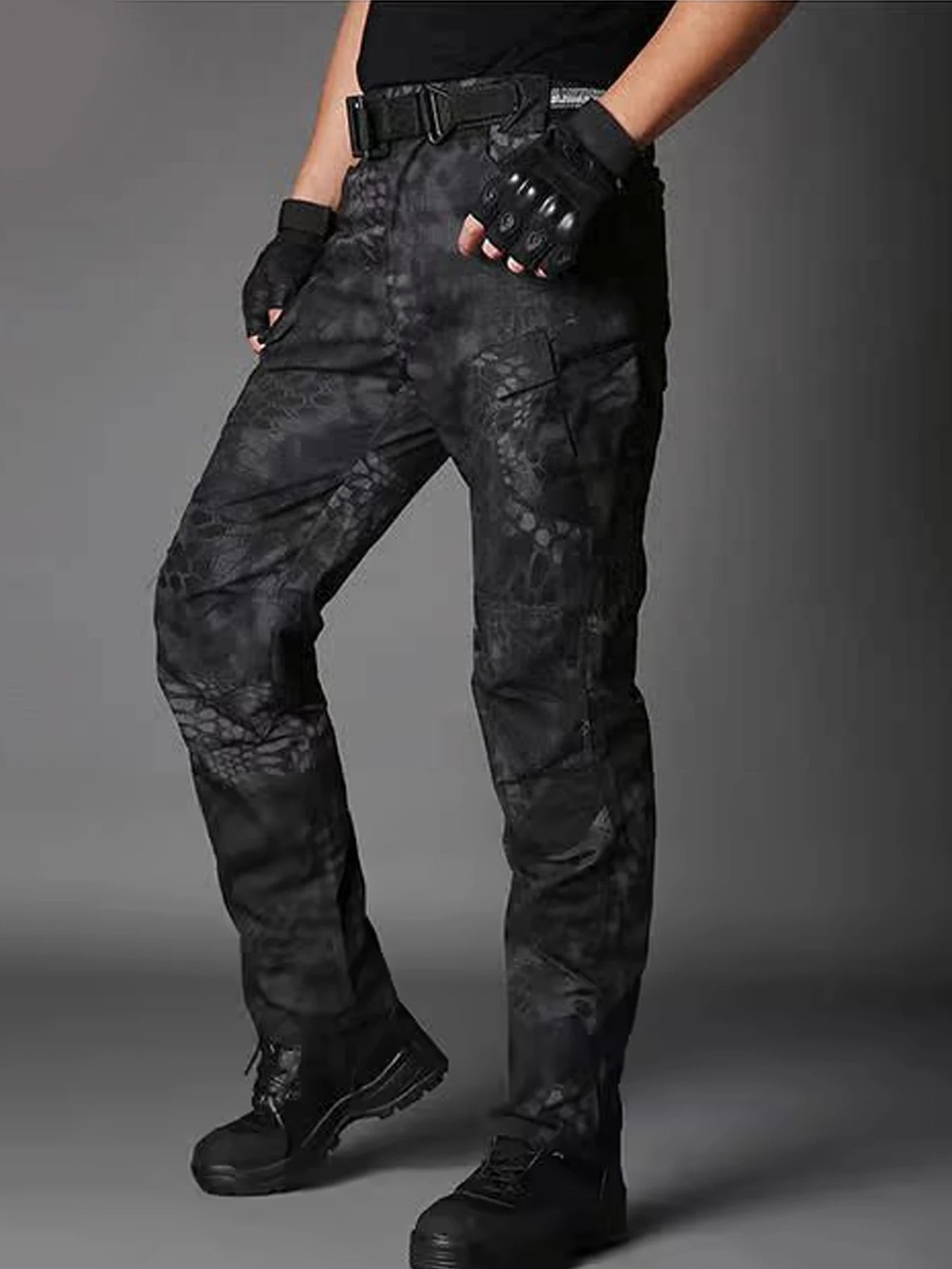 Men's Tactical Pants City Casual Cargo Trousers Waterproof Multi-pocket Wear-Resistant Outdoor Training Work Male Trousers