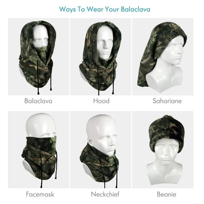 Winter Thermal Full Face Mask Cover Hoods CS Hat Ski Cold Weather Balaclava Polar Fleece Hat Hooded Neck Warmer Cycling Cap