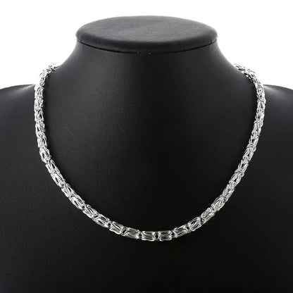 925 sterling Silver 20 Inches Domineering retro faucet men's necklace Luxury Fashion Party Wedding Accessories Jewelry Gifts