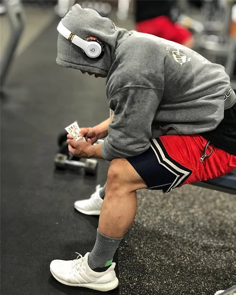 Men's Mesh Sports Track Shorts Summer Basketball Fitness Running Breathable Short Pants Loose Muscle Training Bermuda Masculina