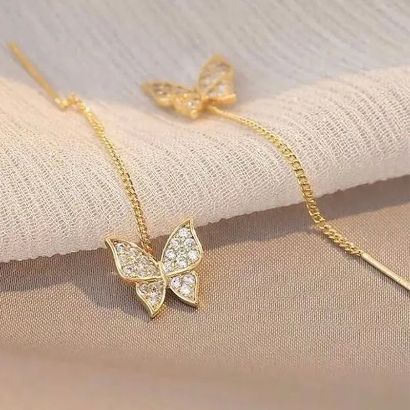 New Vintage Statement Gray Crystal Leaf Earrings for Women Fashion Unique Accessories Party Jewelry Birthday Anniversary Gifts