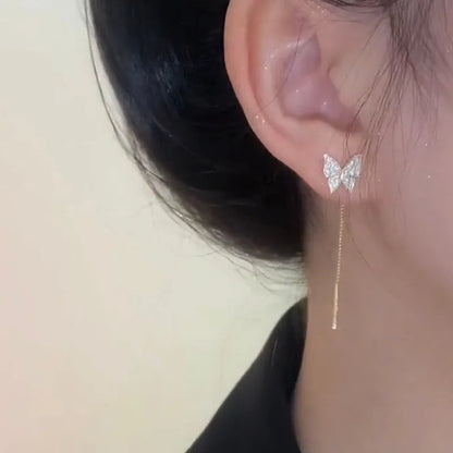 New Vintage Statement Gray Crystal Leaf Earrings for Women Fashion Unique Accessories Party Jewelry Birthday Anniversary Gifts