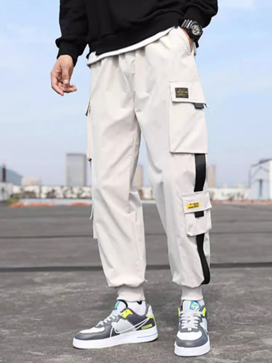 Men s Outdoor Hiking Cargo Pants Lightweight Quick Dry Breathable Trousers with Adjustable Waistband and Pockets