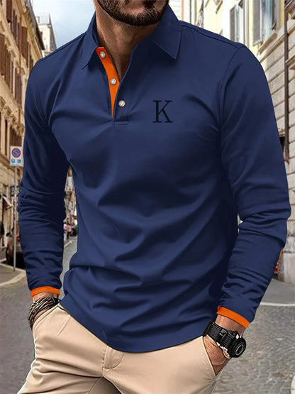 Men's Spring and Autumn Casual Breathable Comfortable Polo Shirt Hot Selling Fashion Men's Business Long Sleeve T-Shirt