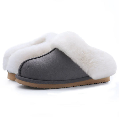 Litfun Fuzzy Platform Slippers For Women Winter Warm House Shoes With Memory Foam Outdoor Anti-Slip Fashion Fur Fluffy Slippers