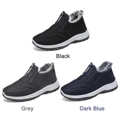 Warm Walking Shoes Lightweight Thermal Ankle Boots Comfortable Slip On Sneakers Winter Thick Fur Shoes for Outdoor Sports