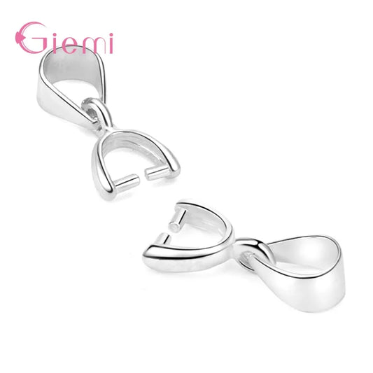 20pcs/lot 925 Sterling Silver Clasps Pinch Clips Bails Charm Buckle Pendant DIY Necklace Bracelet Connectors Jewelry Finding