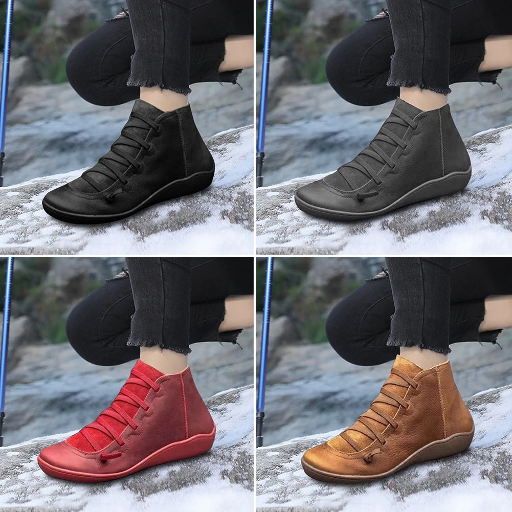 Women High Top Shoes Comfortable PU Leather Platform Shoes Multifunction Training Shoes Breathable for Outdoor Travel