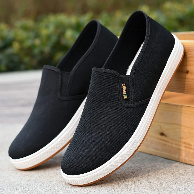 Autumn Low cut canvas shoes Comfort Male Flats Casual anti slip Vulcanized Sneaker New Fashion Light Loafers Zapatos Hombre